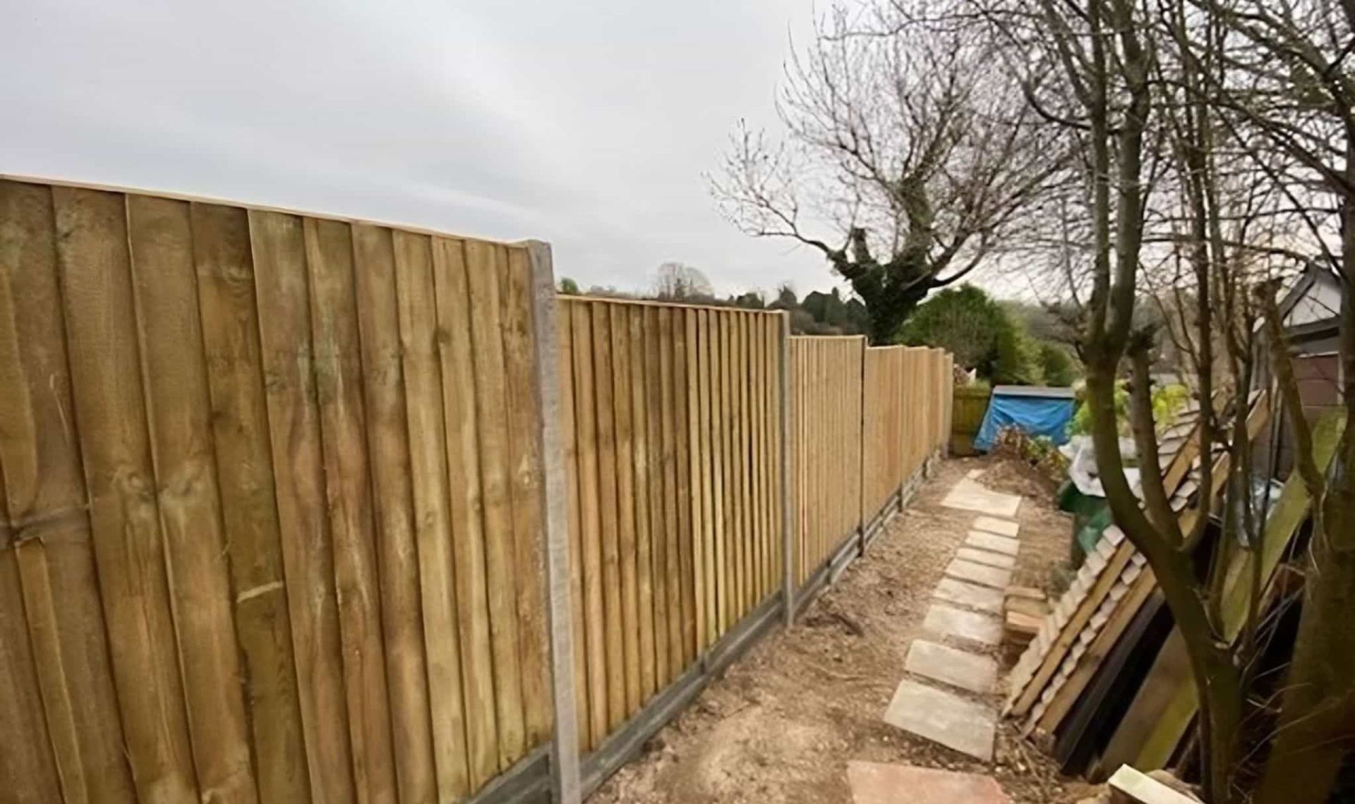 Fencing salisbury at balmoral road just after completion.